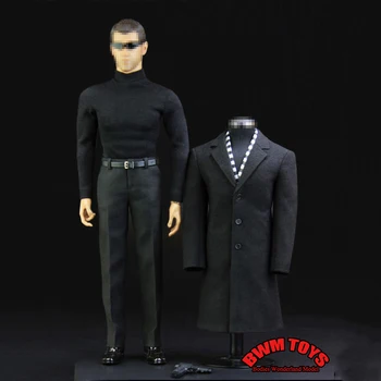 Toy Center CEN-M03 в мащаб 1/6 Класически костюм представител в черно палто с аксесоар-пистолет за 12-инчов мъжки фигурки