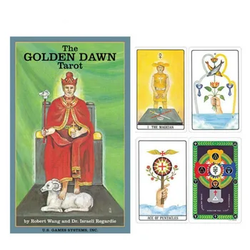 Златна Зора Таро 78 Карти за Гадаене Набор от Тестета Карти Светилището на Семейно парти Игра на карти за игра