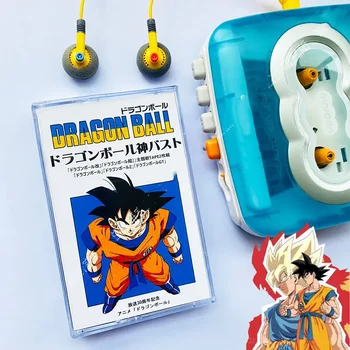 Касети Dragon Ball с анимация саундтреками son Goku, аниме, Детска колекция сувенири музикални касети, Gif файлове