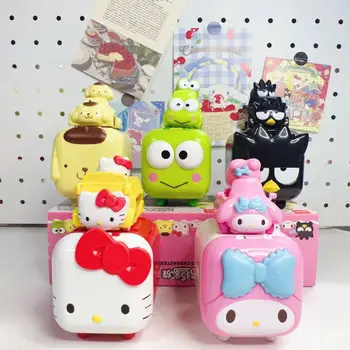 Оригиналната Серия Sanrio Riding Family Melody KT Cat Украса на Колата Сладки Играчки Хоби Фигурки на Героите Празнични Подаръци за Деца