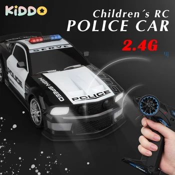 1/12 Радиоуправляемая полицейска машина Veihcle Машина с дистанционно управление, играчка със светлини, траен електрически автомобил за преследване и дрифт, играчки за момчета, подаръци за деца