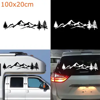 100-сантиметър автомобили стикер за къмпинг за офроуд Декор кола Auto Стикер Дърво Планина