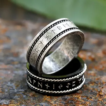 2022 НОВИ мъжки пръстени от неръждаема стомана 316L ретро Один Viking rune бронирана за тийнейджъри ПРЪСТЕН-Амулет модни Бижута Подарък безплатна доставка