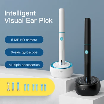 3,5 мм Ендоскоп за премахване на ушна кал Безжичен Ушния Очите Отоскоп HD видео WiFi камера Мини за почистване на ушите, за iPhone, Android