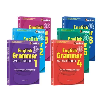 3 книги / комплект, Английската версия Сингапур работна тетрадка по граматика на английския език за начално училище, учебни помагала за 1-6 клас