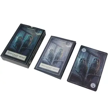 44 карти/комплект Комплект Лунен Нощно Oracle С тънък дизайн, подарък за парти с приятели, Интерактивна игра, игри за гадаене