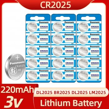 5-100ШТ CR2025 3V Литиева Бутон на Батерия за 2025 Часа с Дистанционно Управление Calculato DL2025 BR2025 5003LC Батерии За Монети