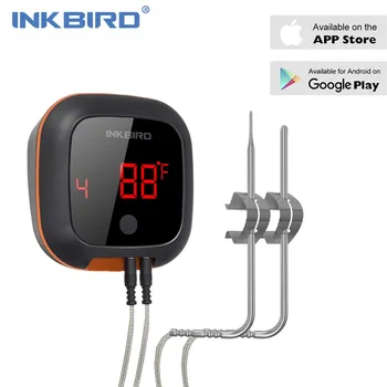 INKBIRD IBT-4XS Термометър За Месо, който е Съвместим с Bluetooth, За Приготвяне На Храна На Скара За Барбекю С 2/4 Температурни Датчици, Огнеупорни Senso