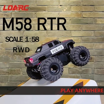 LDARC 1/58 1:58 Мини Радиоуправляеми Автомобили M58 2.4 G RWD RTR Monster Truck Дистанционно Управление за Автомобил на Борда на пишеща Машина, Играчка За Деца Kid