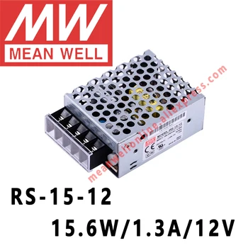 Mean Well RS-15-12 AC/DC 15,6 W/1,3 А/12 Импулсно захранване с един изход онлайн магазин meanwell