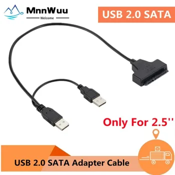 MnnWuu Кабели-Преходници USB 2.0 SATA 22pin Кабел-Преобразувател на Твърдия Диск на Тел 480 Мб/с за 2,5-инчови Твърди Дискове HDD и SSD