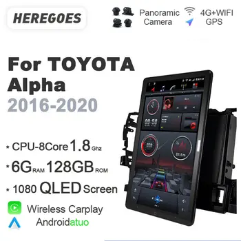 Tesla Екран на Android 10 Кола DVD Плейър За Toyota Prius Plus V Alpha 2012 2013 2014 2015 2016 2017 GPS Радио Carplay Bluetooth