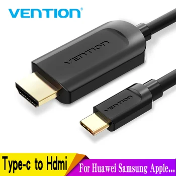 Vention USB C HDMI 4K Кабел Type C HDMI към HDMI Адаптер за Huawei P20 Pro Капитан 20 MacBook Pro Air ipad Pro Thunderbolt 3 1m 2m