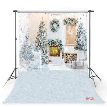 Винил фон за снимки Коледната елха по поръчка, Снежна подарък, декорация за партита, детски банер, празничен подпори за фото студио DN-08