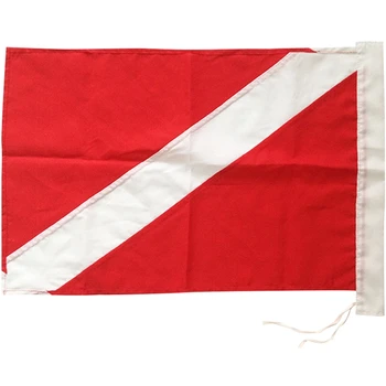 Гмуркане-флаг за гмуркане и подводен риболов С поплавъка, буем, лодка, шести 35x50 см