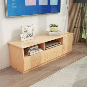 Дървена модерна поставка за телевизор, рафтове за съхранение в хола, подови стойки за телевизор, модни мебели за телевизор, MQ50DS
