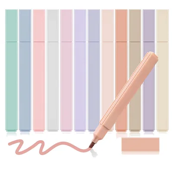 Естетически маркери, красиви многоцветни библейски маркери и химикалки Без синини, с мек връх, 12 цветни естетически дръжки