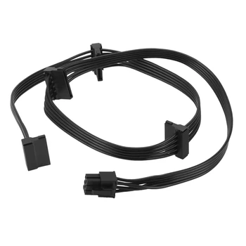 Захранващ кабел 6Pin Pcie Male-4 SATA захранващ блок Seasonic Focus +/ MK3/ FX/P Серия 850PX 750PX 650PX 550PX