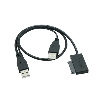 Кабел на оптичното устройство, USB-SATA за преобразуване на с лаптоп SATA7 + 6PIN в USB2.0