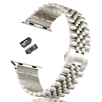 Каишка от неръждаема стомана за Apple Watch Ultra 2 49 мм 40 мм 44 мм 45 мм 41 мм Метален Взаимозаменяеми Гривна за iWatch Серия 9 8 7 6 SE 5 4