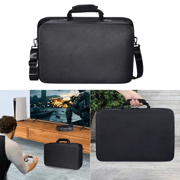 Калъф за носене, защитен калъф от надраскване с пагон, чанта през рамо за PS5 Slim, за конзола контролер PS5 Slim