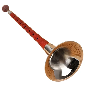 Китайски народен духов музикален инструмент Suona, качествено прът от палисандрово дърво, професионален инструмент ръчно изработени Suona Key Of G