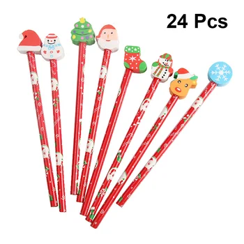 Коледен молив с гумичка, мультяшные стационарни моливи за деца, студенти в произволен стил