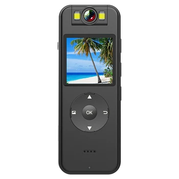 Комплект Мини-WIFI-4K камера С IPS-Screen tv, Носен Имат Камера Bodycam С Карта Памет 64G Menmry