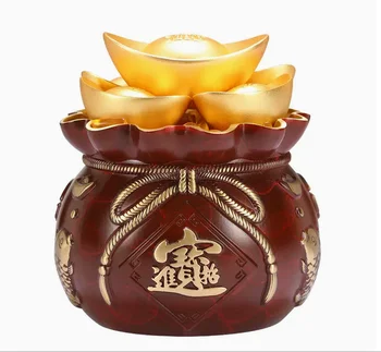 Креативен Джин Юаньбао от чиста мед, паричен чанта, купата със съкровището, печка за тамян, началната дневна, вино кабинет, офис декор на работния плот