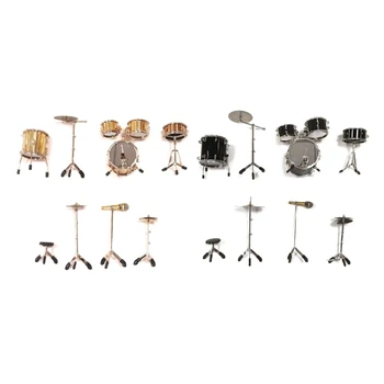 Модел мини-барабан 583F, миниатюрен музикален комплект инструменти за коллекционного украса на Занаятите