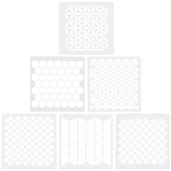 Модел стенописи Геометрични шаблони за стена изкуство Дъска за шаблони за пръскане на боя Шаблон за изготвяне на бели домашни любимци Геометричен