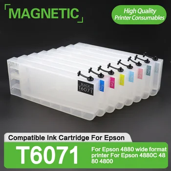 Нови Магнитни 8-цветни за Многократна употреба-Съвместими касети за широкоформатен принтер на Epson 4880 За Epson 4880C 4880 4800