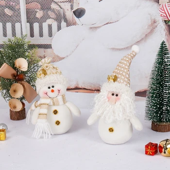 Подарък Снежен Човек Кукла Плат Орнамент Весела Коледна Украса За Дома Коледна Висулка Нова Година 2024 Старецът Коледна Кукла Украшение