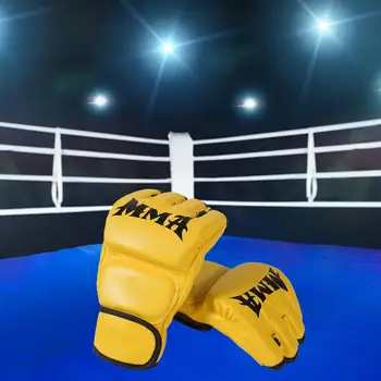 Ръкавици за MMA, спортни ръкавици с един пръст на полпальца, Дишаща чанта за бойни изкуства, ръкавици за боксова круша Муай Тай, фитнес Спаринг За мъже и жени