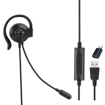 Слушалки за call-център с микрофон за Обслужване слушалки Жичен телефонен слушалки 3,5 мм център / трафик / компютър Лесна за използване