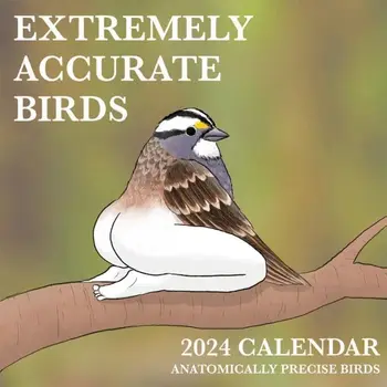 Хартия стенен календар с птици, стенен календар, Коледни подаръци, Календар на птици, на 12 месеца, планиране на времето