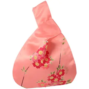 Японската чанта на китката, ръчна чанта, японската чанта с възел, чанта с възел на ръкава, преносим чанта, дамска чанта-тоут